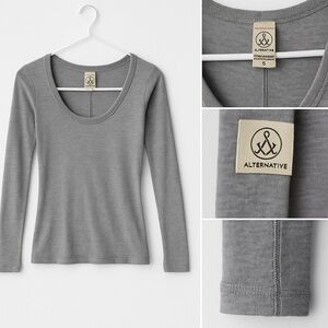 Alternative Women's Charcoal Long Sleeve Tee